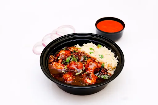 Chicken Manchurian With Rice