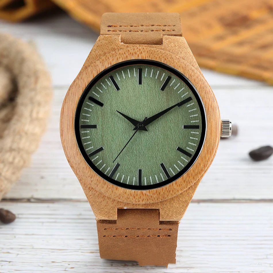 Relógio Masculino de Madeira Quartzo Novo Estilo Moda Design Elegante e Moderno Resistente Confortável Perfeito para Uso Diário e Ocasiões Especiais