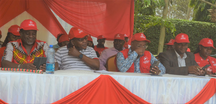 A section of Jubilee Mt Kenya leaders who met more than 1,000 delegates on Tuesday.