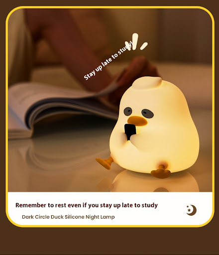 Title 3, Stay Up Late Duck Small Night Lamp Creative Dec...