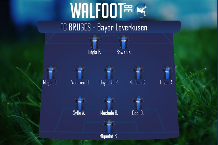 Composition FC Bruges | FC Bruges - Bayer Leverkusen (07/09/2022)