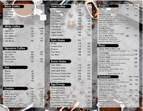 The Sardar Saab Cafe menu 