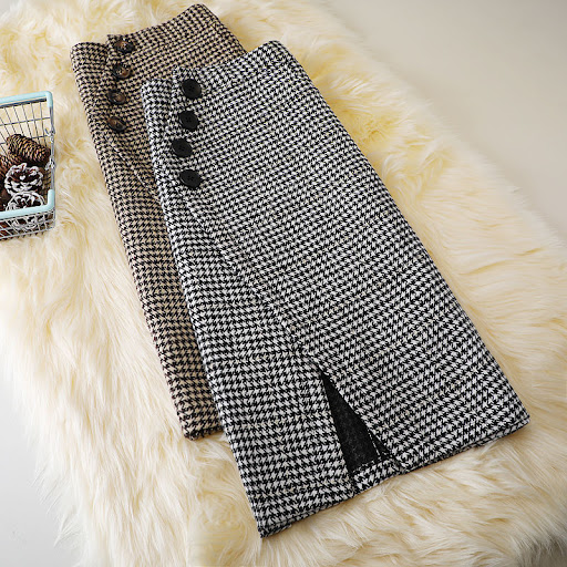 Title 9, Womens Design Houndstooth Midi Skirt Stylish a...