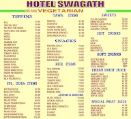 Swagath Hotel menu 1