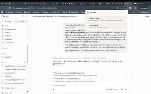 RecallOS screenshot 2