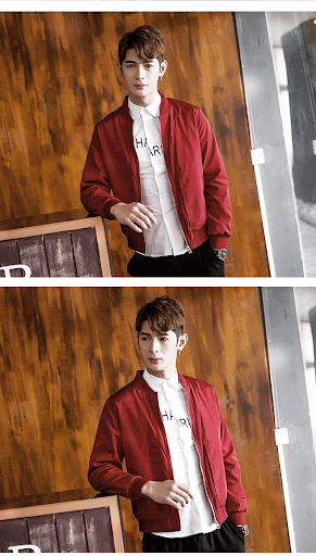 Title 5, Spring and Autumn Thin Mens Baseball Collar Ja...