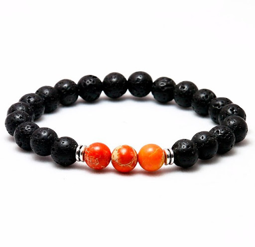 Title 5, DIY 8mm Volcanic Rock Yoga Bracelet for balance...