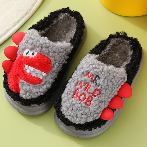 Title 8, Cute Thick Soled Parent Child Plush Slippers Co...