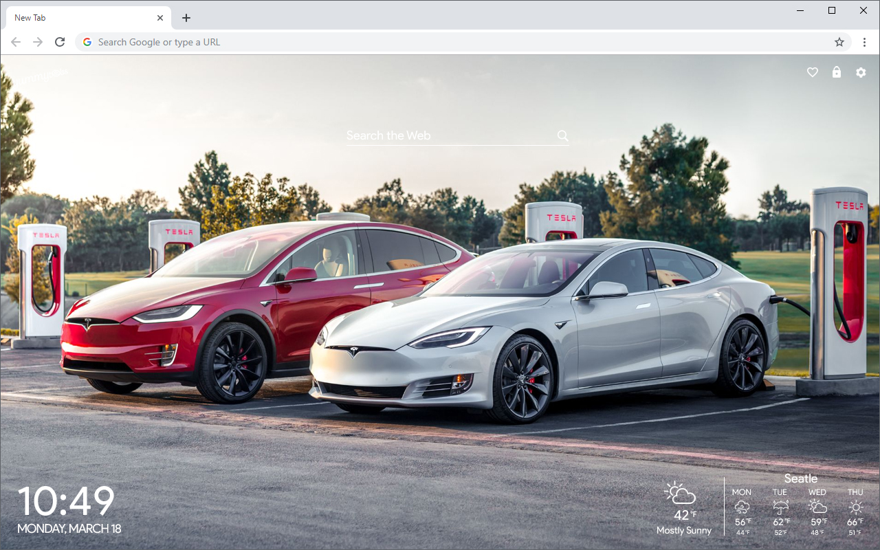 Tesla New Tab Preview image 4