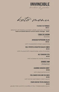 Invincible Boudoir And Jardin menu 6