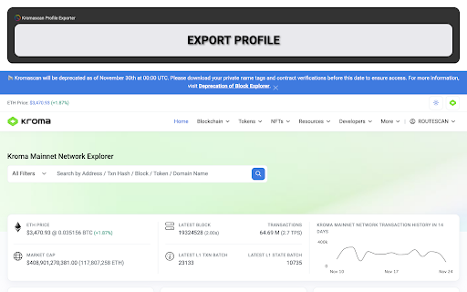 Kromascan Profile Exporter