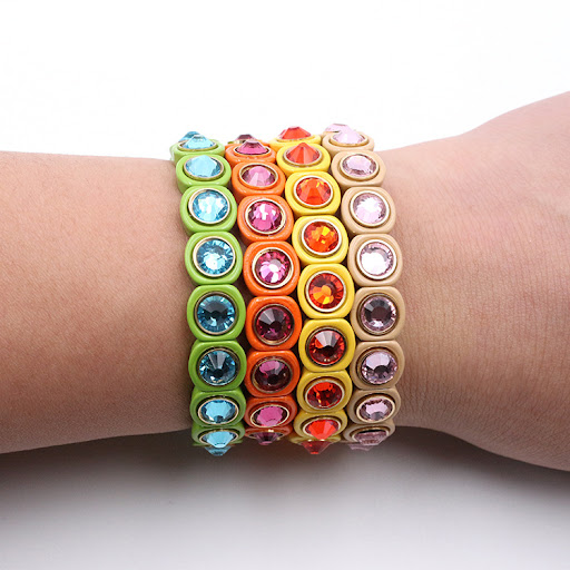 Title 16, New Small Diamond Rainbow Bracelet Alloy Spray ...