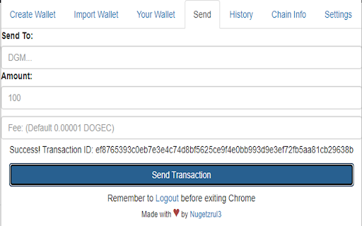 DogeCash Wallet Extension