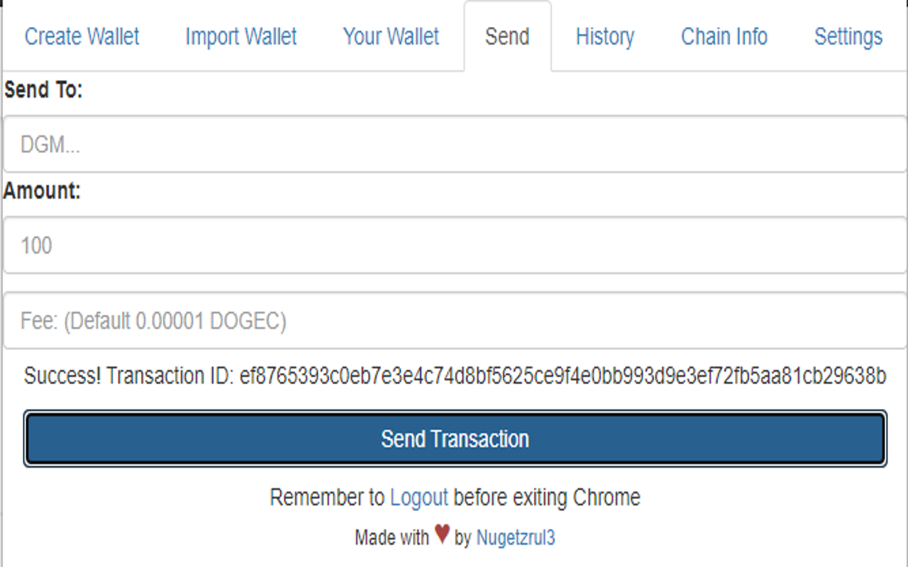 DogeCash Wallet Extension Preview image 1