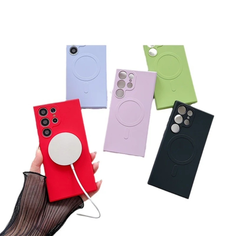 S23 Ultra Magnetic Phone Case Fine Hole Protection Premium Design Impact Absorption Secure Fit Enhanced Grip Easy Access