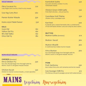 Soul Fry menu 