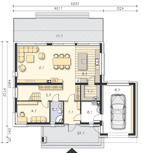 Carrara DCP332 - Rzut parteru