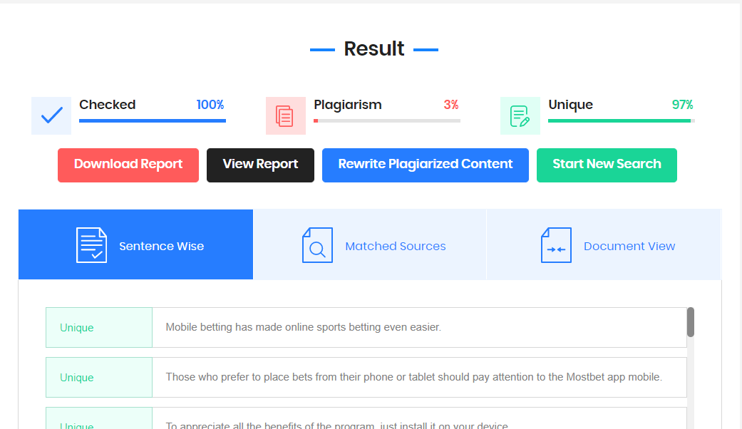 mostbet result