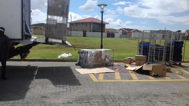 A boy of 13 was killed when a load of frozen chicken fell from a truck at Amalinda KFC yesterday.