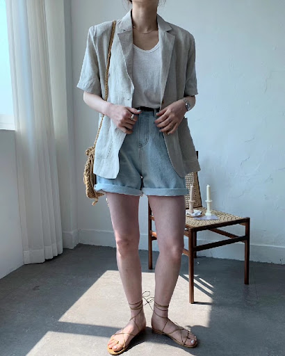 Title 11, Womens Cotton And Linen Short Sleeve Jacket Lo...