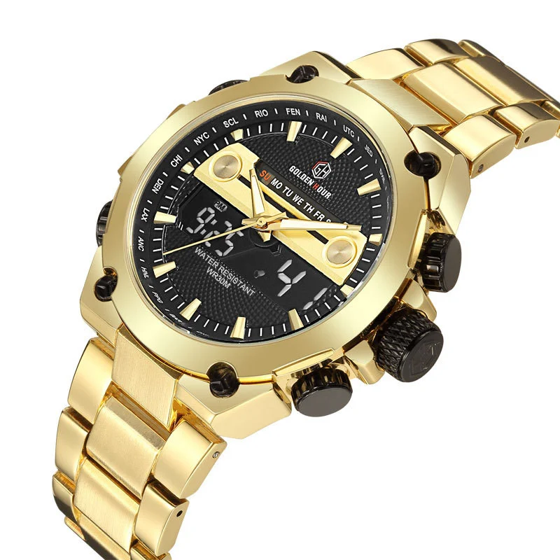 Title 3, Waterdicht quartz horloge heren studenten, stal...