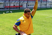 Juarno Augustus stretches before the Junior Springboks captains run at Lelo Arena on June 03, 2017 in Tbilisi, Georgia. 