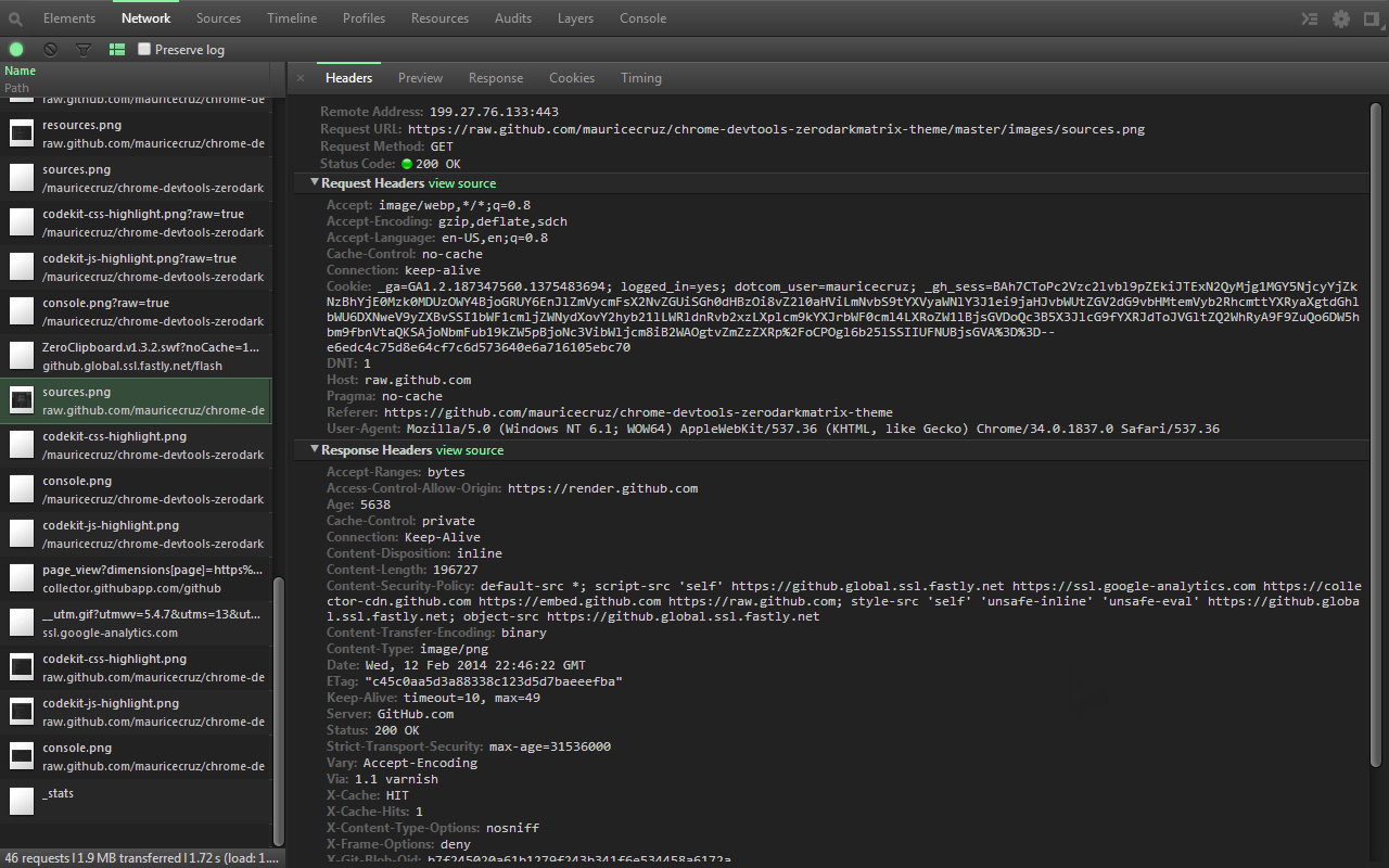 DevTools Theme: Zero Dark Matrix Preview image 6