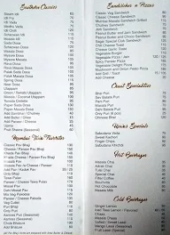 Hotel Sagar, Sahar Road menu 2