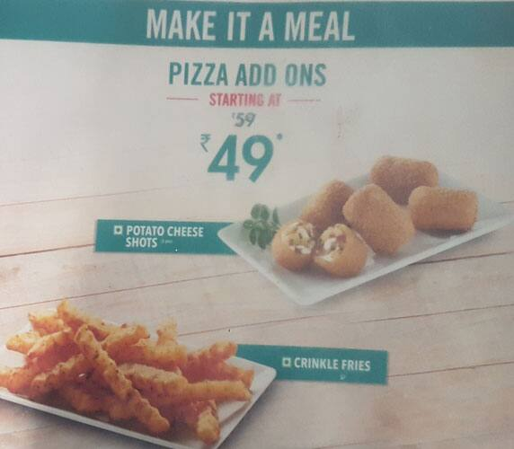 Domino's Pizza menu 