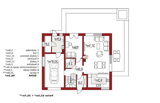 Atos A - Rzut parteru