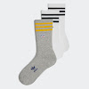 noah socks 3-pair white / medium gray heather