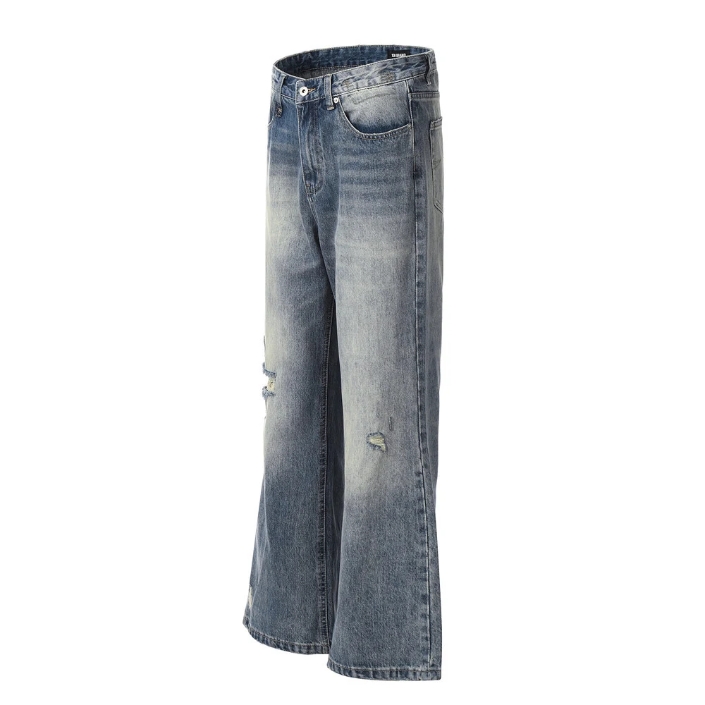 Title 12, Fashion Holes Denim Heren Bootcut Broek | Comfo...
