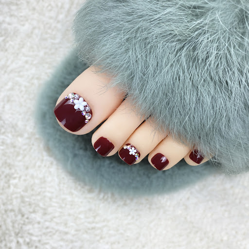 Title 2, White Wine Nail Patch with Red Toenails, Small ...