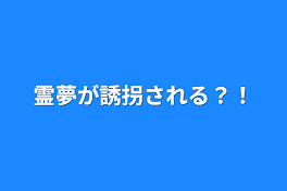 霊夢が誘拐される？！