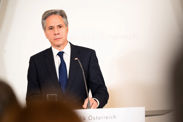 US secretary of state Antony Blinken at a press conference in Vienna, Austria, on March 15. Picture: REUTERS/ ELISABETH MANDL