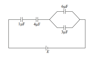 Potential difference across capacitor