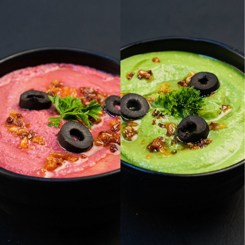 Beetroot And Pesto Hummus Combo