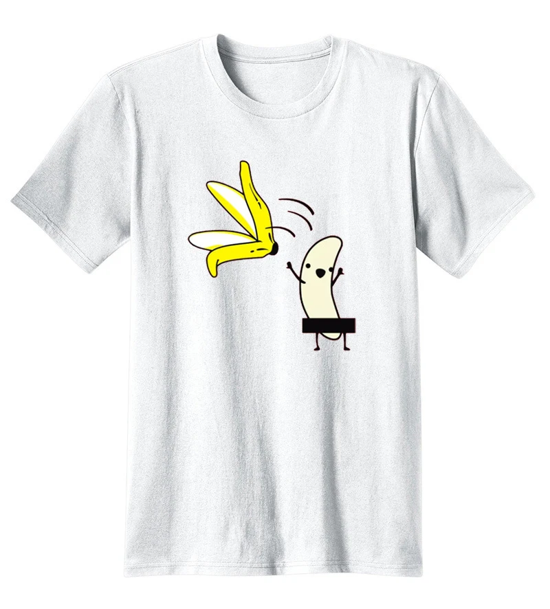 Camiseta de moda personalizada con estampado de cáscara de plátano adorable. ¡Diseño único y divertido! Perfecta para un estilo original y a la moda.