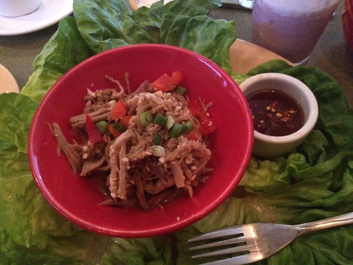 Very unique and super tasty Asian Pork lettuce wraps!