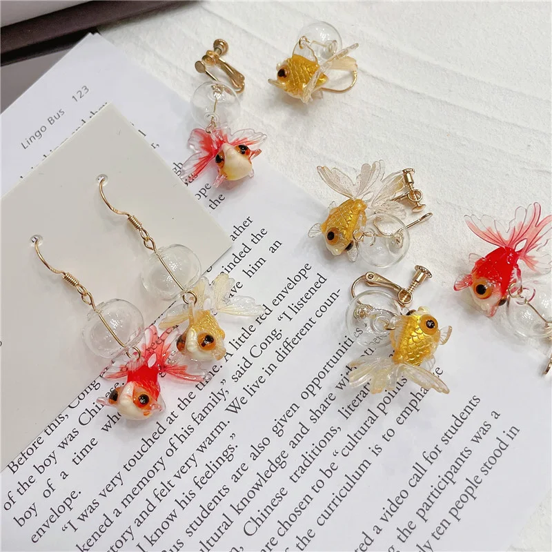 Title 3, Boucles doreilles Good Luck Koi Goldfish Sweet...
