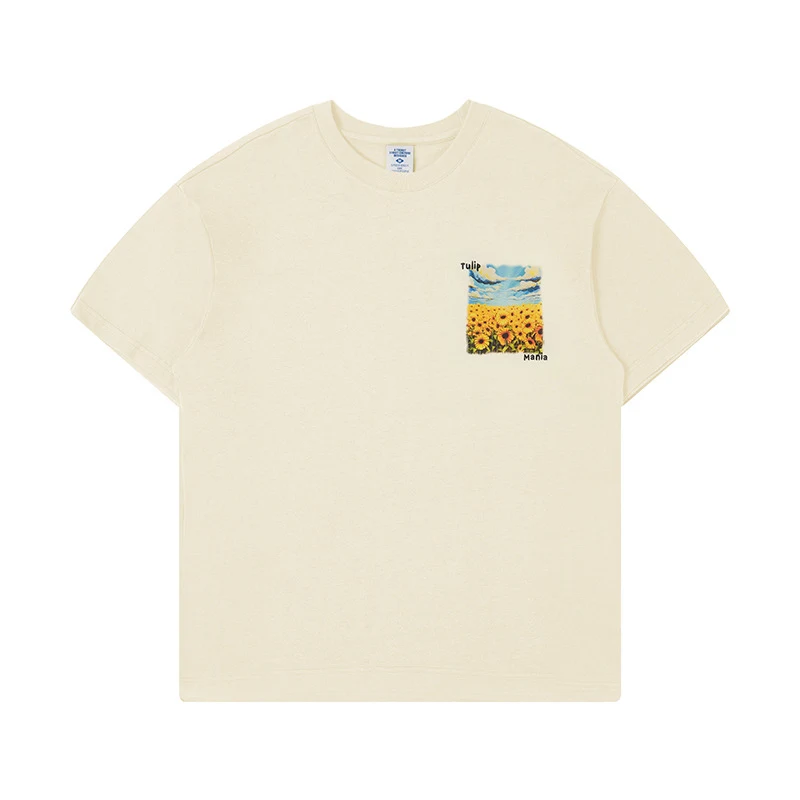 Heren T-shirt, losse pasvorm, korte mouwen, lente zomer, ademend en comfortabel, ideaal voor warme dagen, casual stijl, perfect voor dagelijks gebruik.