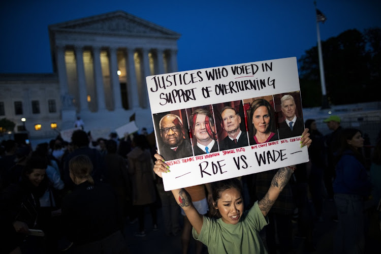 Abortion rights demonstrators during a protest outside the US Supreme Court. Picture: BLOOMBERG/AL DRAGO