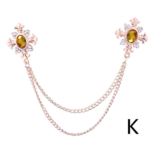 Title 7, Fringed Rhinestone Cross Collar Chain Accessori...
