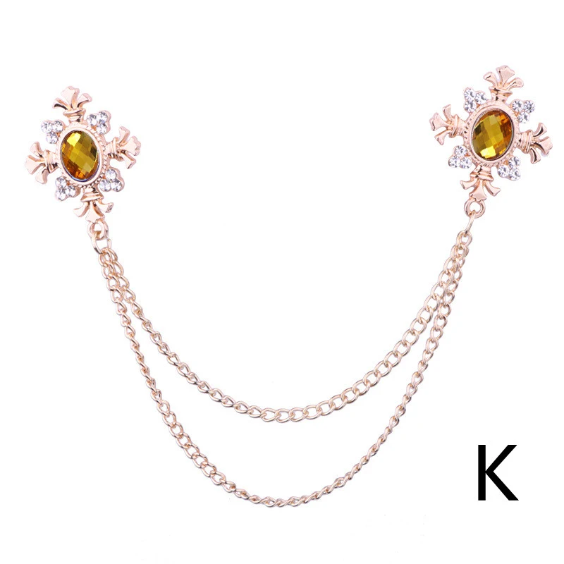 Title 7, Frędzlowana Broszka z Krzyżem Rhinestone, Łańcu...