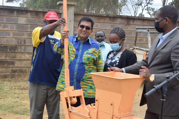 North Imenti MP Rahim Dawood at CDF offices in Meru on Saturday