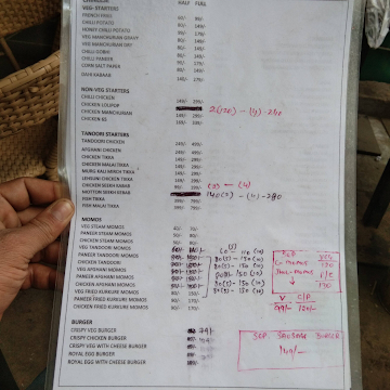 The Chatpata Dhaba menu 