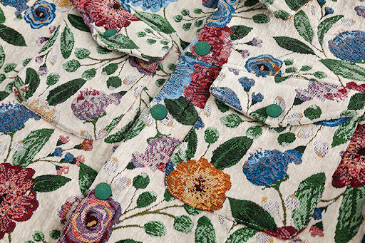Title 6, Hip-hop Fashion Floral Jacquard Couple Coat Uni...