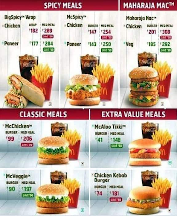 McDonald's menu 