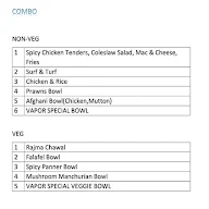 Vapor Kitchen menu 1