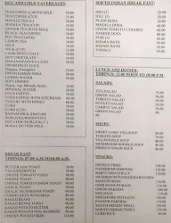 Hotel Sri Sathya Sai menu 4